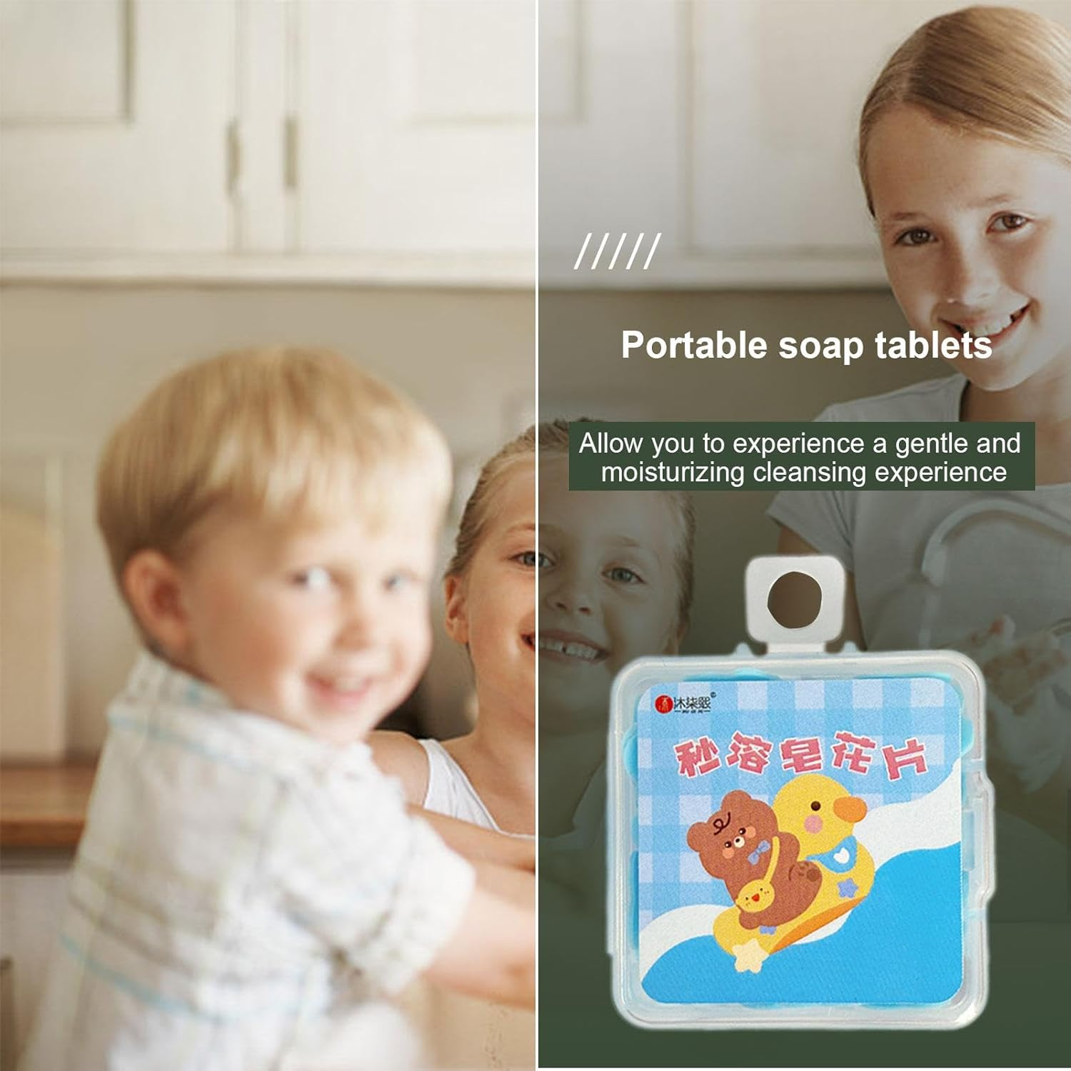 Hand Washing Sheets | Cute Scented Camping Cleaning Sheets | Outdoor Hand Washing Cleaner Slices Instant Dissolution for Boys Girls image number 4