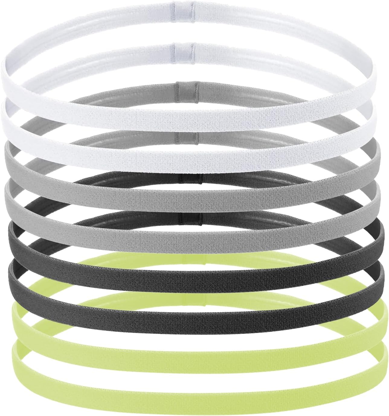 Non-Slip Elastic Sport Headbands for Women & Men -Lightweight Athletic Skinny Headband, Sweat Absorbing Hairband for Workout, Yoga, Gym, Tennis - Breathable Mini Sweatband for All Hair Types image number 1