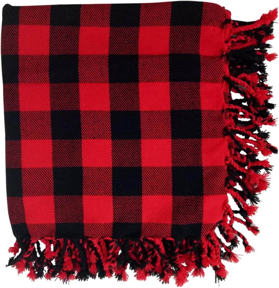 New Kilt Fly Plaid Acrylic Wool Scarf Rolled Fringe Shawl in (Macleod of Lewis) - Buchnan image number 2