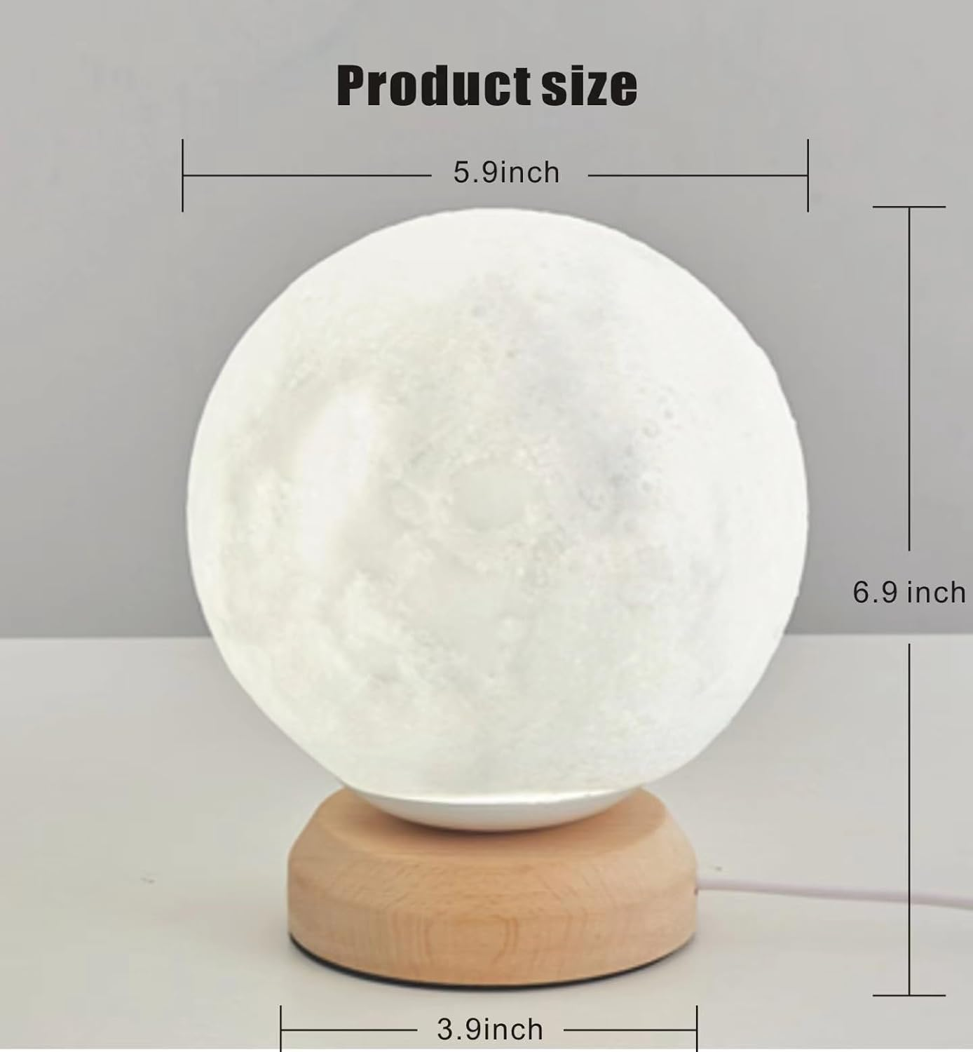 Moon Lamp, 3-Color Temperature Lamp,Bedroom Bedside Night Lights, Dimmable Led Lighting, Table Lamps for Living Room Officecreative Home Decor,Valentines Unique House Warmging Gift