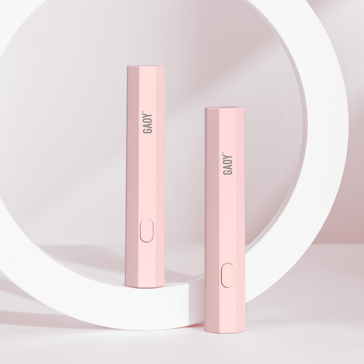 GAOY Handheld UV Light for Gel Nails, Mini Nail Lamp, Portable Cordless Rechargeable, Fast Curing, Octagon White