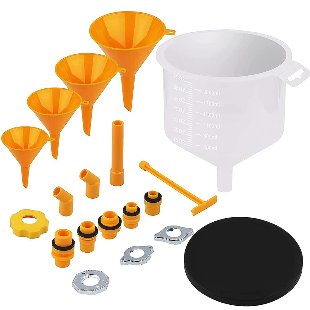 19PCS Spill-Free Radiator Coolant Funnel Kit,Professional Bleeder & Refill System for Cars & Trucks image number 5