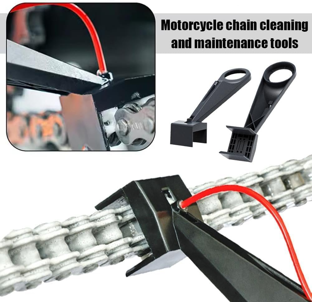 WADY Motorbike Chain Oiler Aid Cleaner Attachment Motorcycle Chain Lube Applicator Tool for Daily Care, Wax Degreaser Application, Riding Maintenance Accessory (Black) image number 3