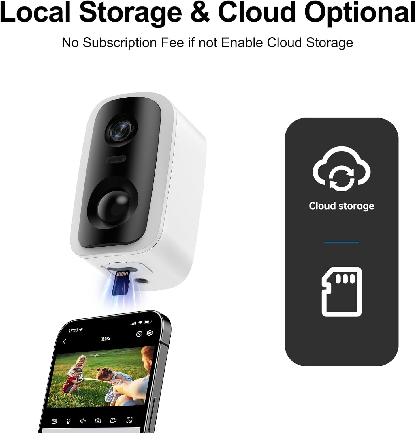 Wireless Security Cameras Outdoor, 2K HD Battery Powered Cameras for Outdoor Home Security Eseecloud, 2.4G Wifi Surveillance Indoor, AI Motion Detection, image number 3