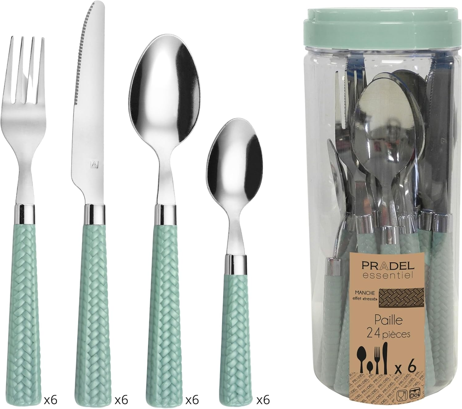 Amefa Paille 2260PGT000C40 Cutlery Set Stainless Steel Pastel Green