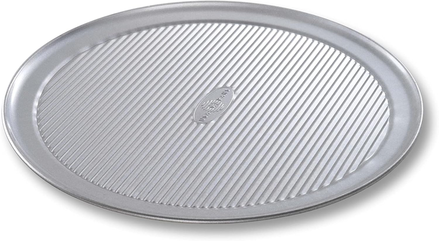 USA PAN 1090PZ Bakeware Aluminized Steel Pizza Pan, 12-Inch, Grey image number 1