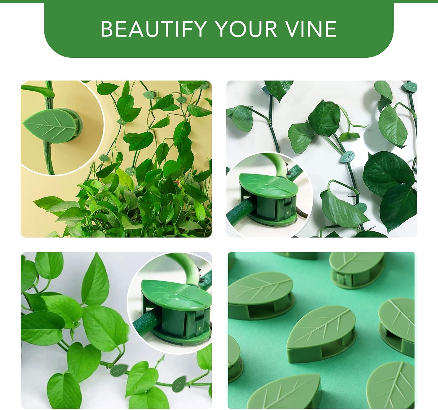 Plant Climbing Wall Fixture Clips 40 Pcs, Garden Vegetable Plant Support Binding Clip Invisible Wall Vines, Self-Adhesive Clips Plant Vine Traction for Indoor Outdoor Decoration image number 4