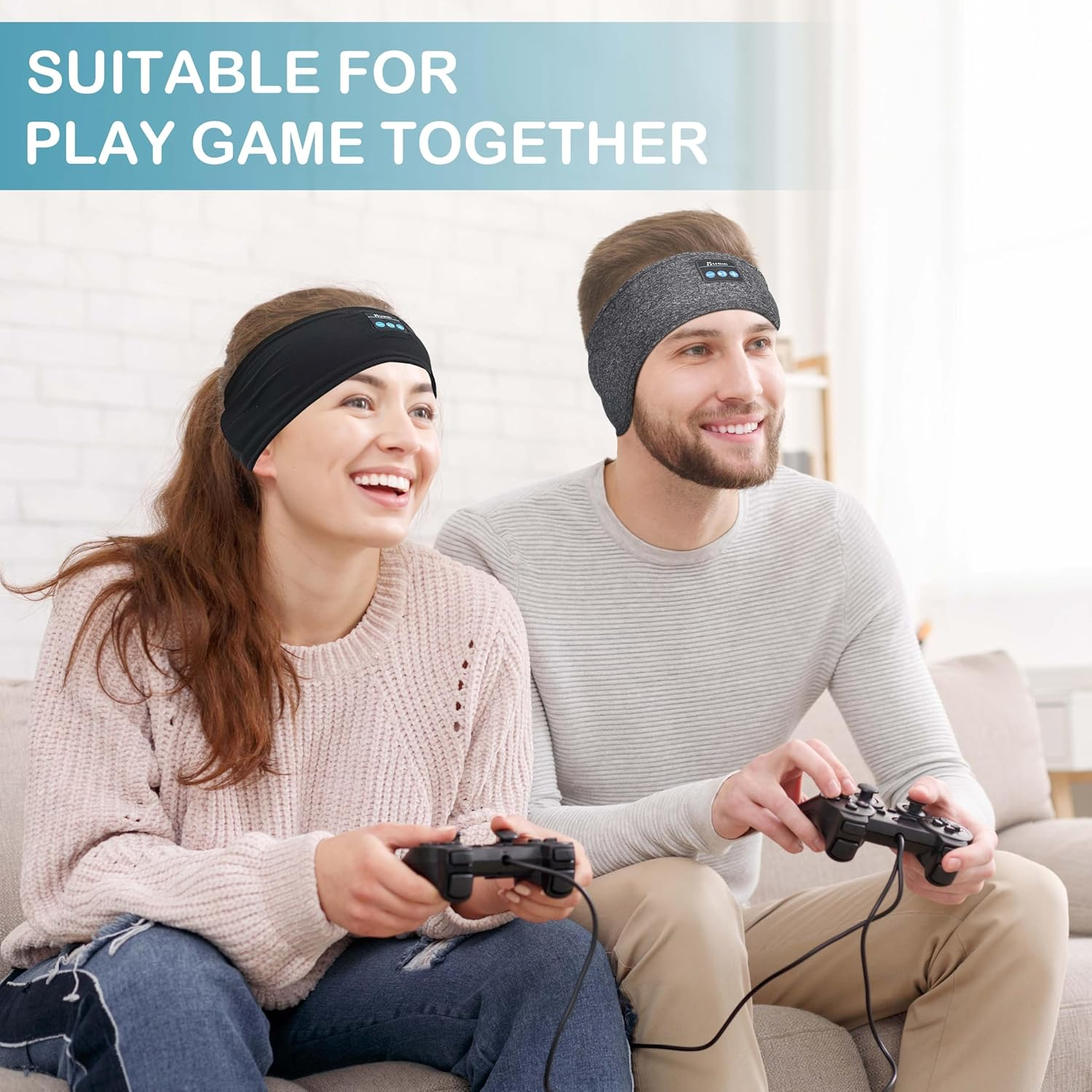 ZRUHIG 2 Sleep Headphones Bluetooth Headphones for Sleeping with Slim Type-C HD Speaker for Side Sleep/Yoga/Travel/Running