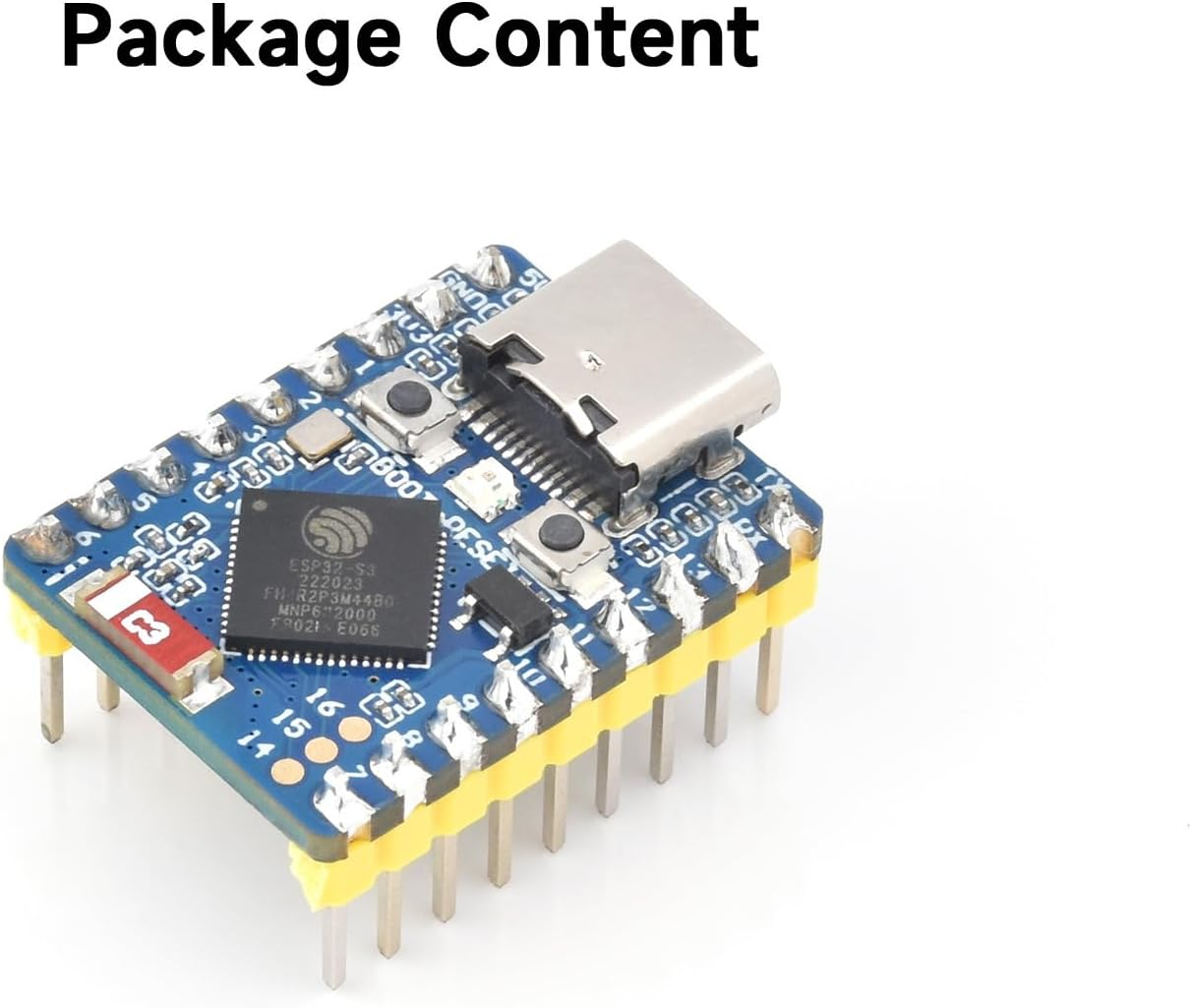 Waveshare ESP32-C3 Mini Development Board, Based on ESP32-C3FN4 Single-Core Processor, 160Mhz Running Frequency, 2.4Ghz Wi-Fi 5 with Pre-Soldered Header image number 2