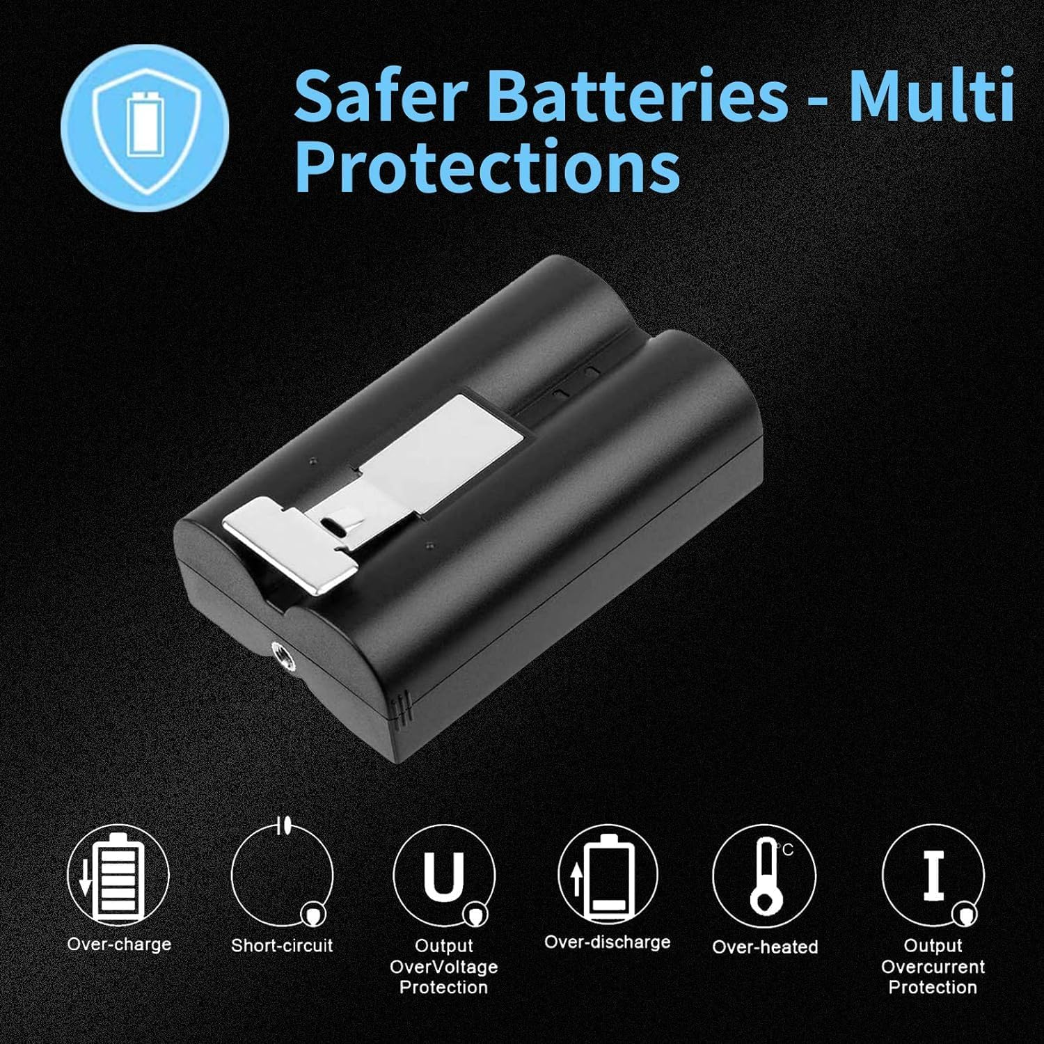 2 Packs 6040Mah Replacement Rechargeable Battery with Charger Station for Ring Video Doorbell Camera 2/3/4, Spotlight Camera and Stick up Cam 3.65V Battery image number 2