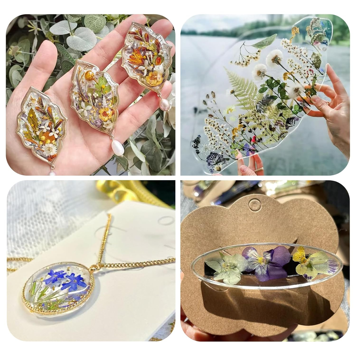 500G UV Resin, Upgrade Formula Crystal Clear Solar Cure Sunlight Activated Hard Resin Kit for Jewelry Making, Casting & Coating, DIY Craft image number 5