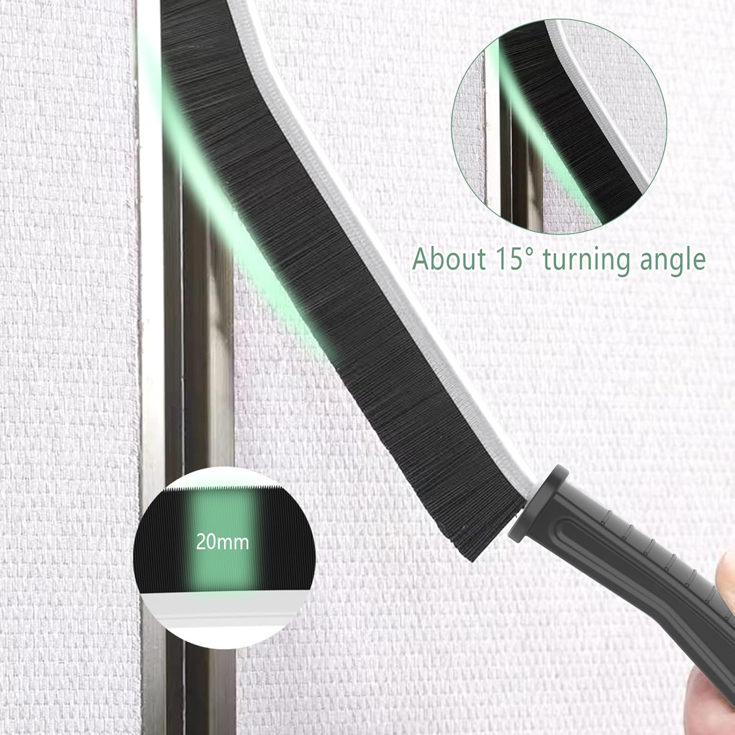 Crevice Cleaning Brush,2 Pcs Bathroom Crevice Gaps Cleaning Brush Groove Crevice Cleaning Tool for Narrow Corners in Home Kitchen Bathroom and Window Hard Bristle Crevice Cleaning Brush UK (2) image number 2