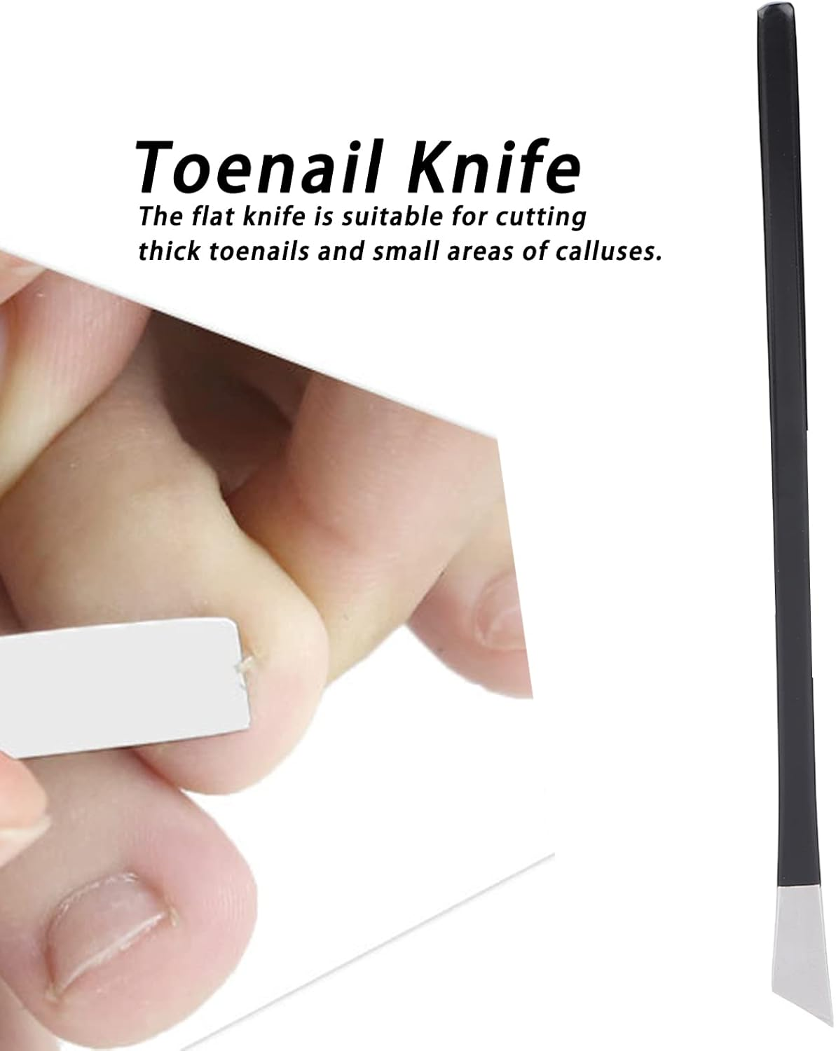 Stainless Steel Pedicure Cutter Tool,Ingrown Toenail Cutter Tools for Exfoliate Dead Skin Calluses Toenail for Home Salon(Bevel) image number 3