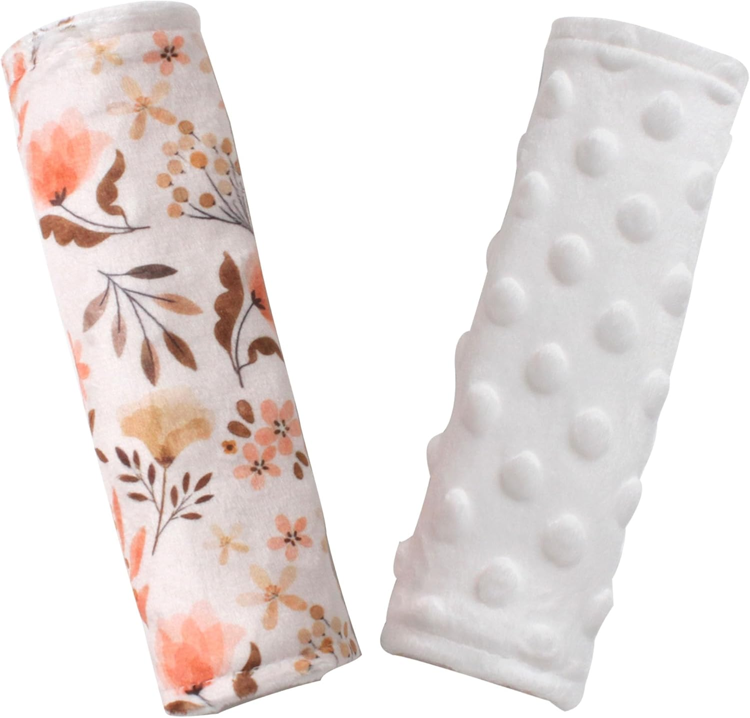 Car Seat Strap Covers for Babies Soft Car Seat Belt Covers, Mink Car Seat Straps Shoulder Pads for Boys and Girls, Grey