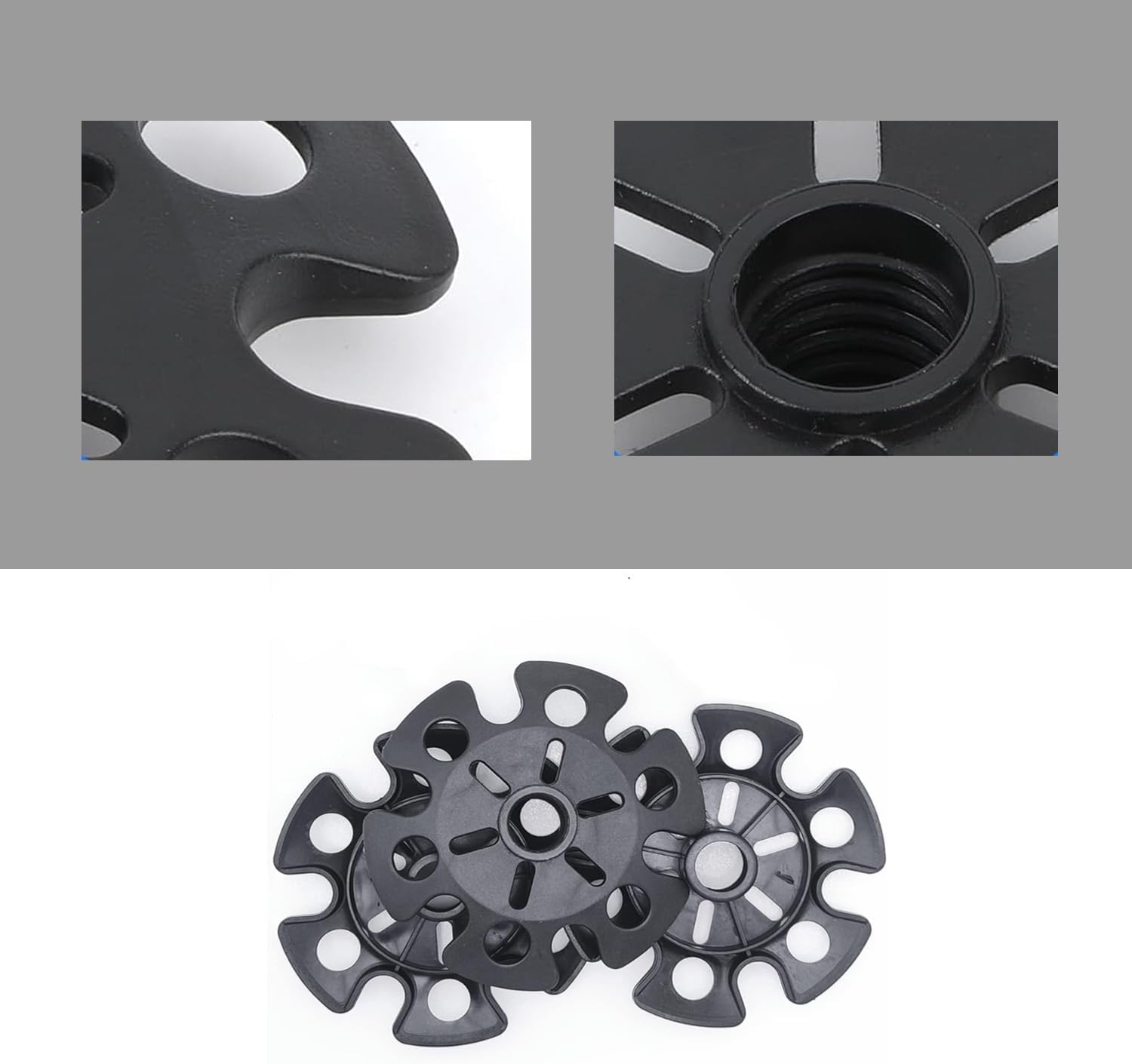 8 Pcs Snow Baskets for Trekking Poles, Ski Pole Baskets Replacement, Walking Stick Tips Accessories, Trekking Pole Basket, Rubber Feet for Hiking Trekking Walking Outdoor Winter Activities