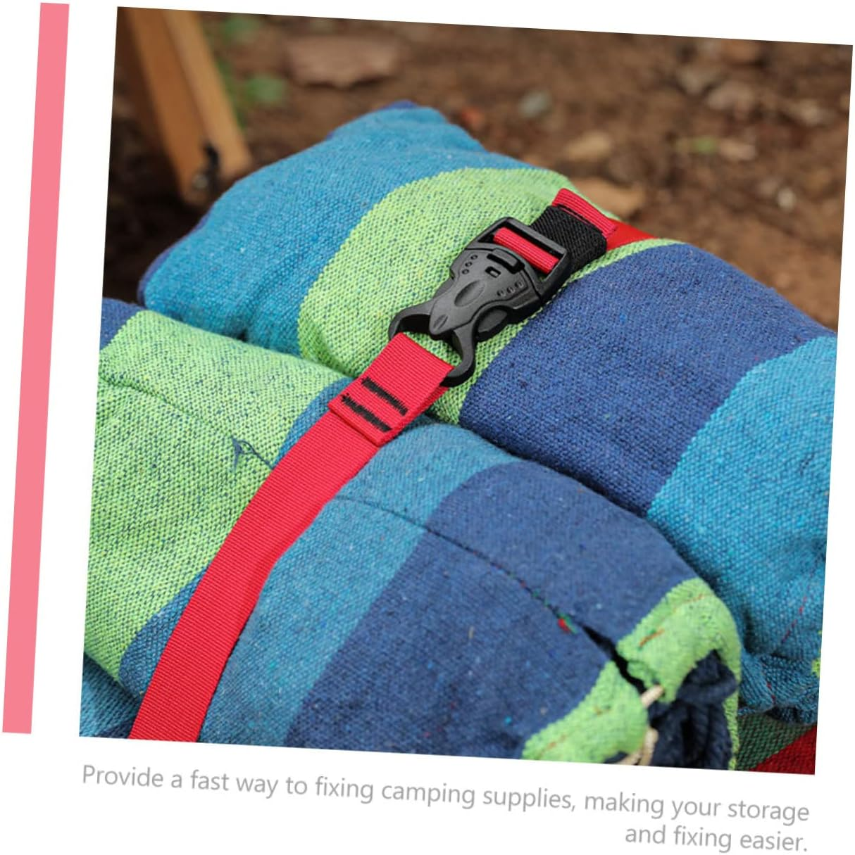 BESPORTBLE 2Pcs Outdoor Nylon Luggage Fixing Straps with Buckle Quick Release Camping Packing Belts 1.5M Sturdy Bundling Straps for Travel and Hiking Gear image number 2