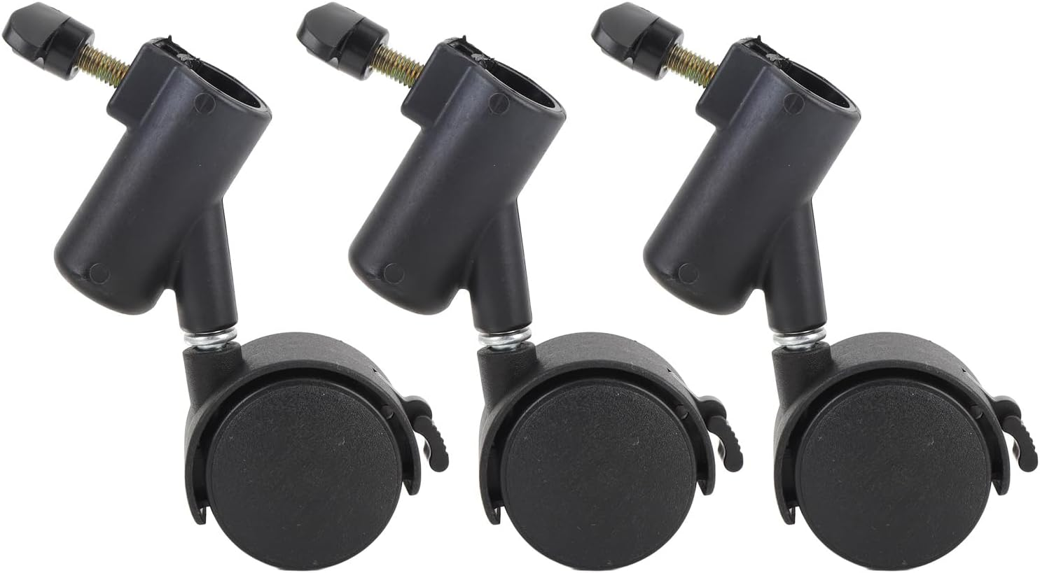 3 Pieces Light Stand Wheels, 16Mm 360&deg; Tripod Swivel Castors, Light Stand with Brake, Tripod Swivel Castors for Live Photography image number 2