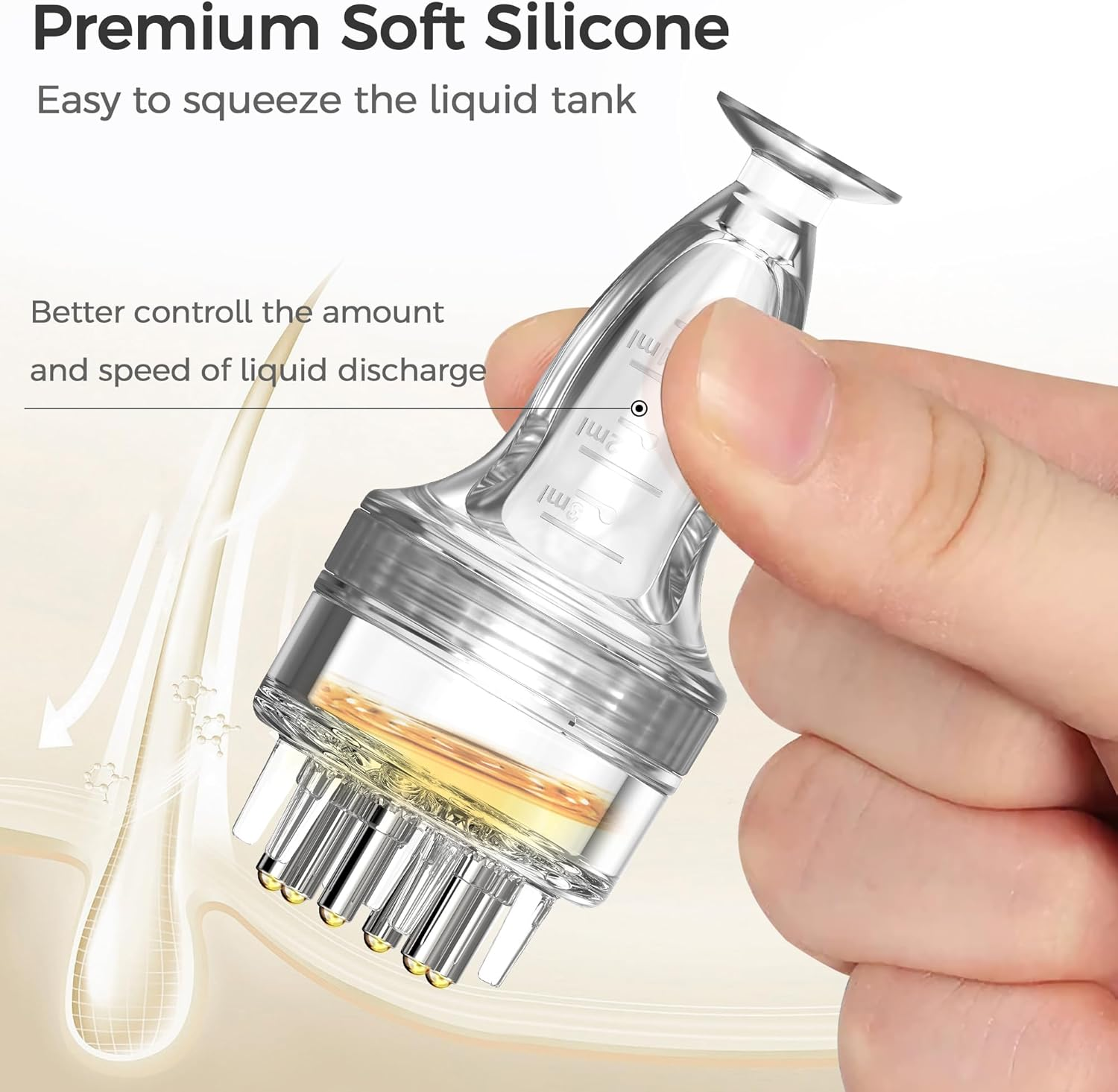 Minoxidil Applicator, Quick Efficient Apply No Messy Hair Serum Applicator Small Minoxidil Applicator Tool, Hair Applicator Bottle Minoxidil Brush Scalp Applicator Comb Dedicated to Minoxidil image number 5