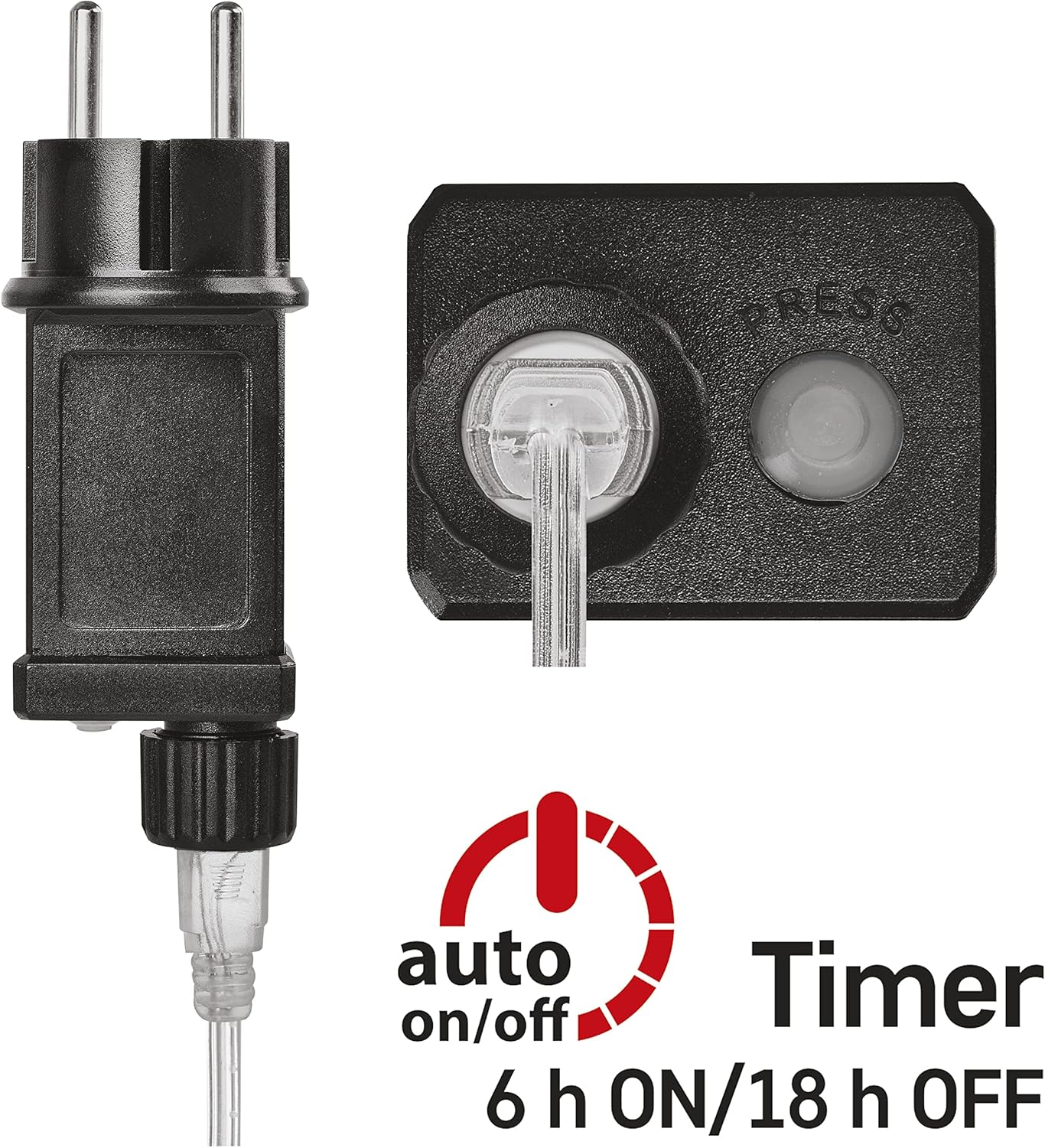 EMOS LED Fairy Lights Warm White for Indoor Use, 2.35 M Long Fireworks Christmas Fairy Lights Nano, 6 Hour Timer Function, Power Supply and Transformer, for Parties, Christmas, Transparent Cable