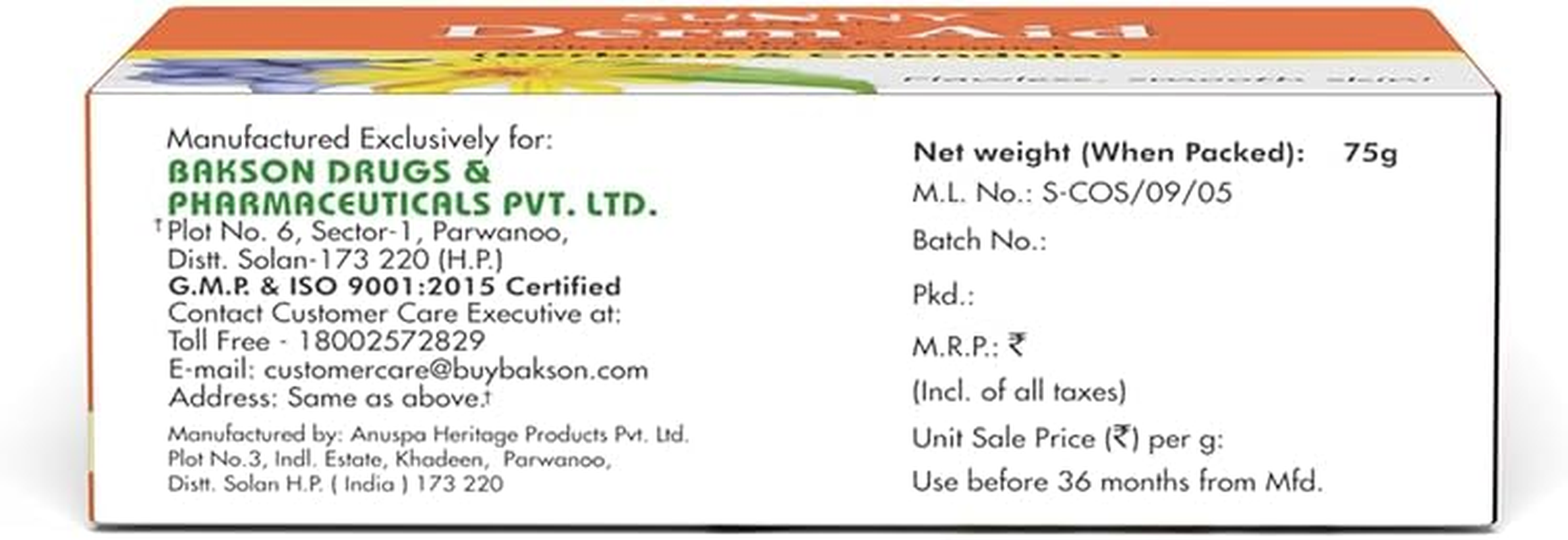 Baksons Sunny Derm Aid Soap with Berberis and Calendula, 75G - Pack of 4 image number 2