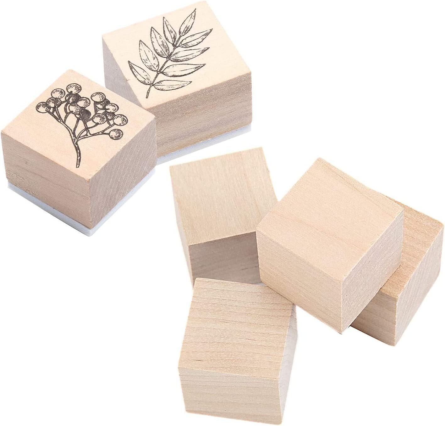 William Craft 130Pcs 1 Inch Natural Solid Cube Wooden Unfinished Craft Wood Blocks Wood Cubes for DIY Craft Gifts (130Pcs) image number 3