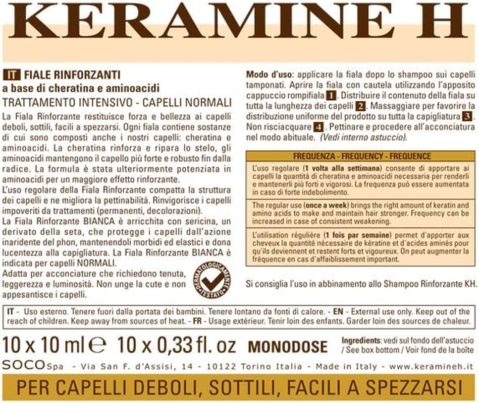 KERAMINE H Fiale White Tu/Types X10 Start Drop and Hairstyle Hair image number 2