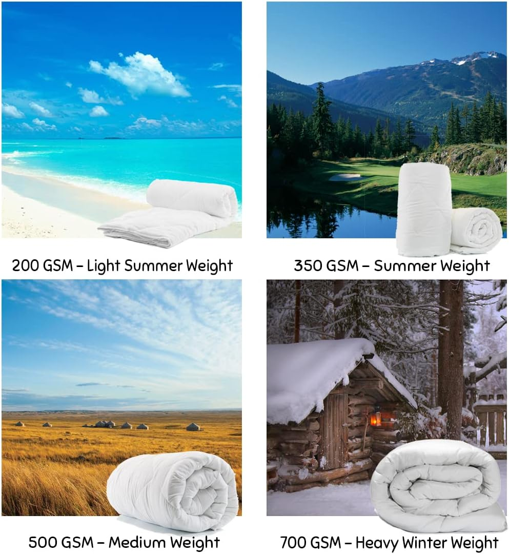 Aus Made Luxury 100% Merino Wool Quilt Duvet Doona Blanket - Cotton Sateen Casing - Summer/Winter- 350/500 / 700GSM (700GSM, Double) image number 1