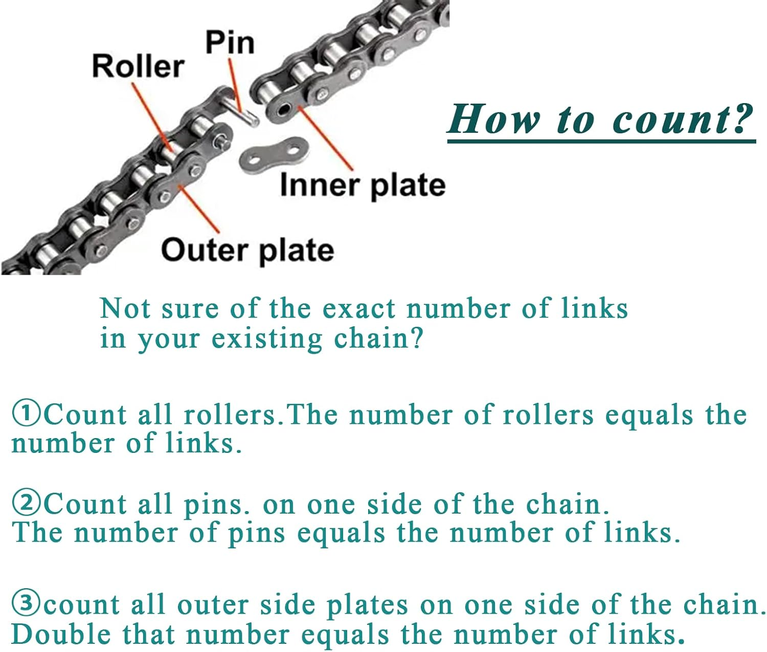 OEM Coleman KT196 Drive Chain Go Kart Chian 420-32 Link Jackshaft Drive Chain Coleman Powersports 196Cc Parts image number 3