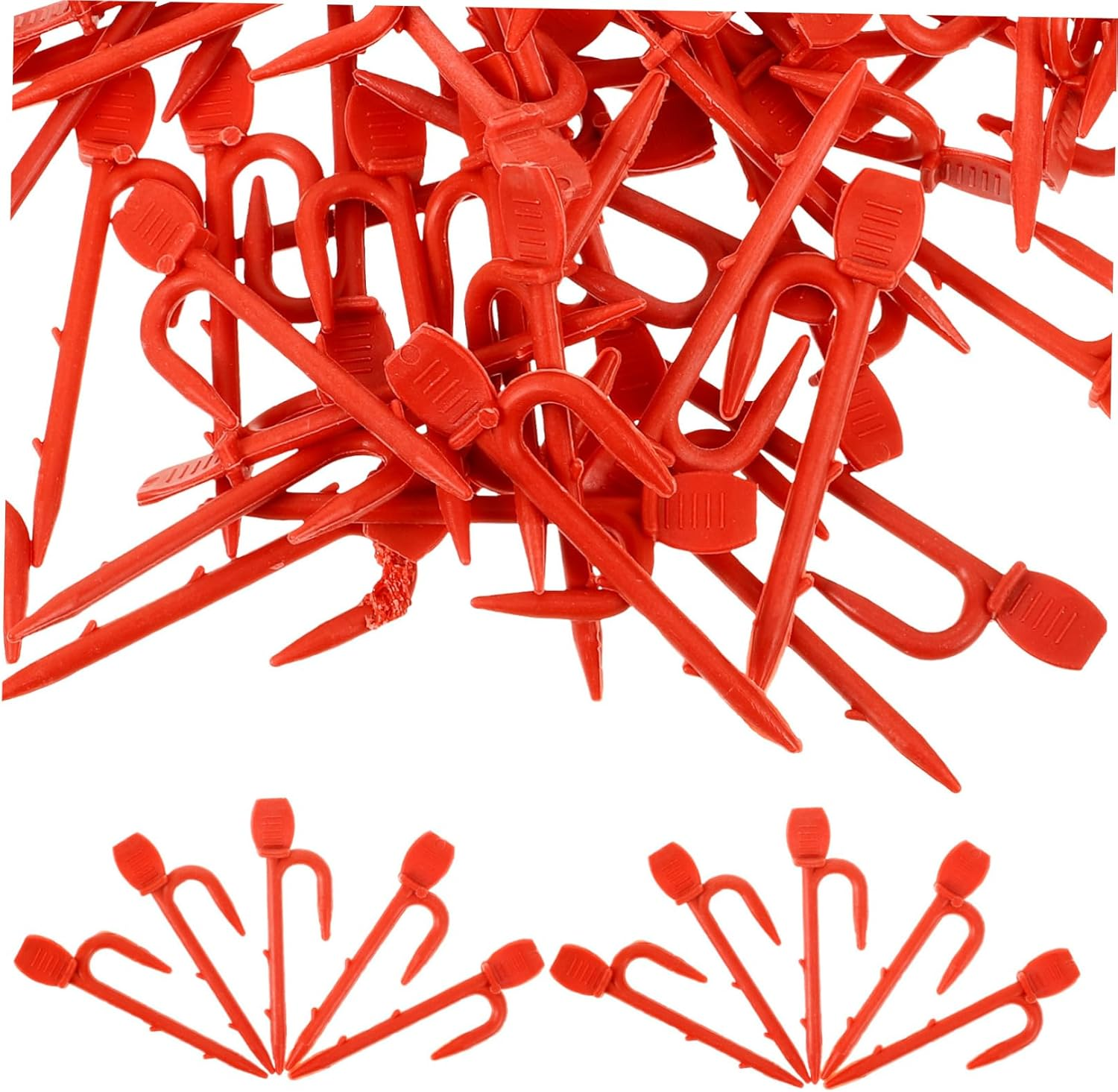 CIMAXIC 1Bag Stolon Fastening Clip Gardening Vine Clip Plant Fixing Supply Strawberry Seedling Fork Fastening Vines Clamp Gardening Plant Fixing image number 4