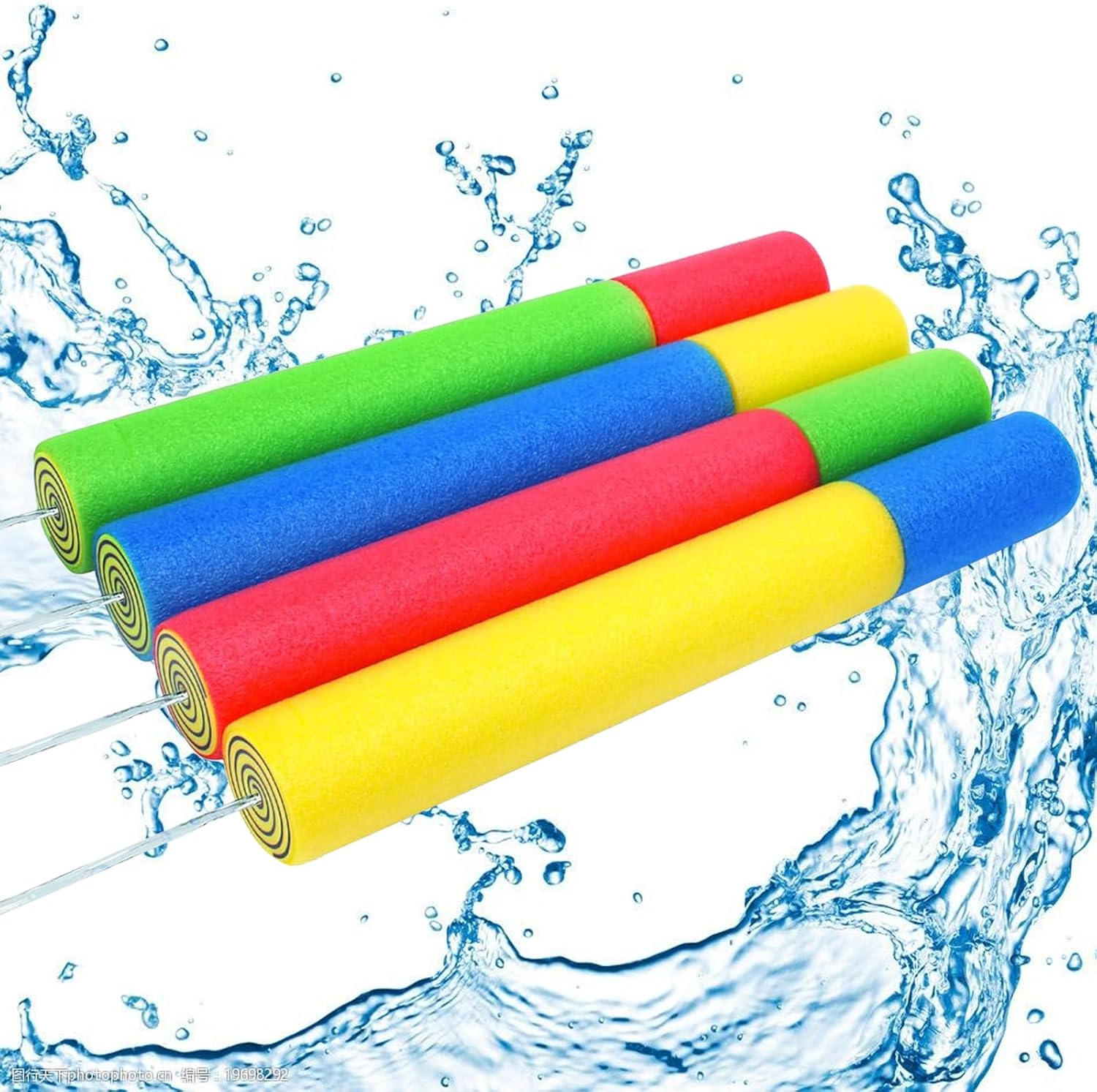 4Pcs Water Blaster Foam for Kids Adults, 4X30Cm Powerful Range Water Guns Water Pistols Water Blaster Gun for Pool Beach Foam Water Squirters Water Squirt Gun for Summer Water Fighting Game image number 4