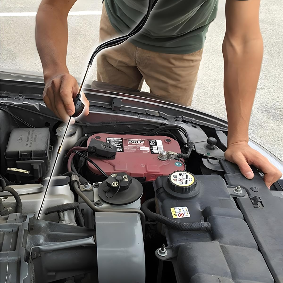 2PCS Car Mechanic Stethoscope, Stainless Steel & ABS, Universal Diagnostic Hearing Tool for SUV Truck RV Motorcycle image number 5