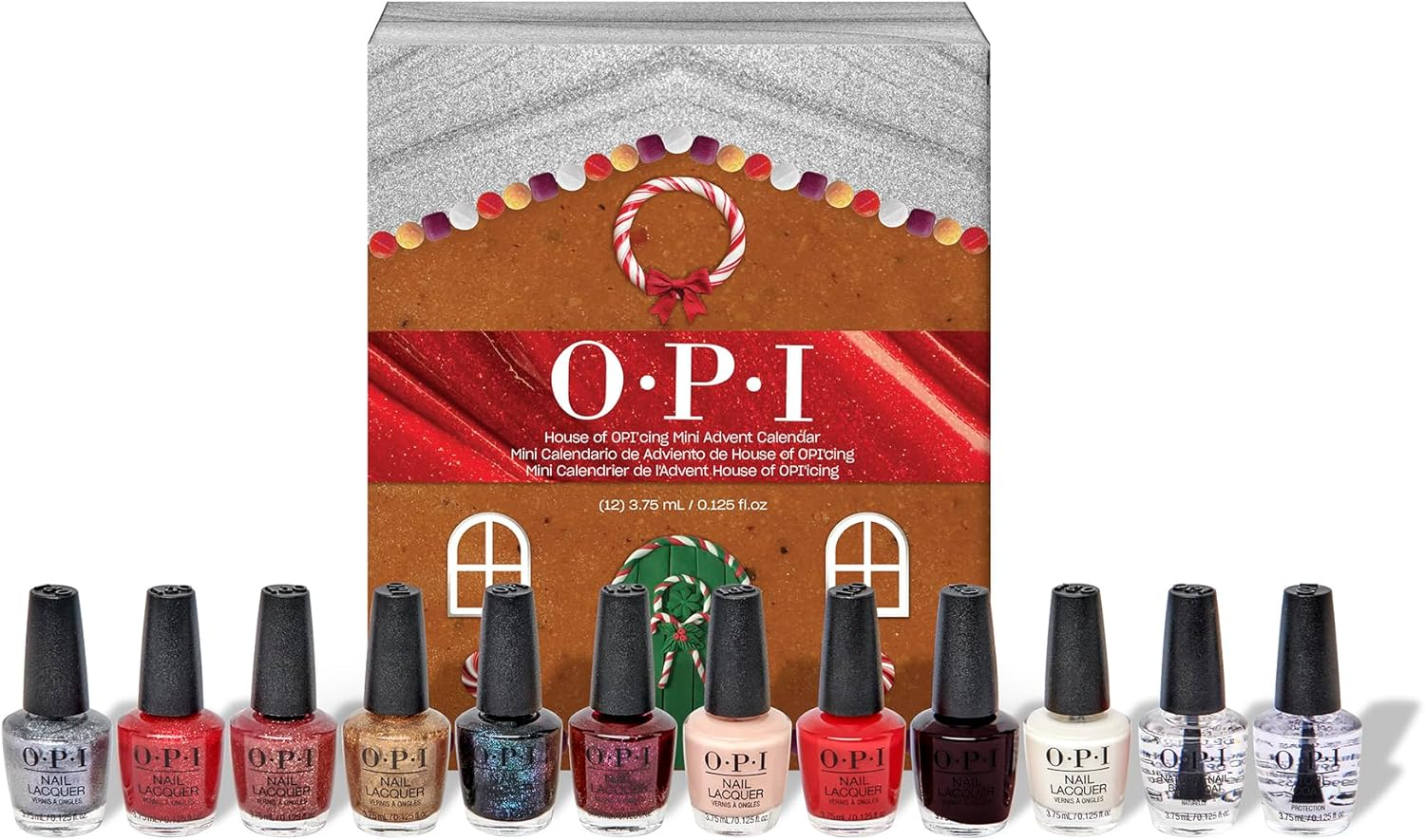 OPI Mini Holiday 2025 Collection Advent Calendar Nail Polish Gift Set (12 Pieces)