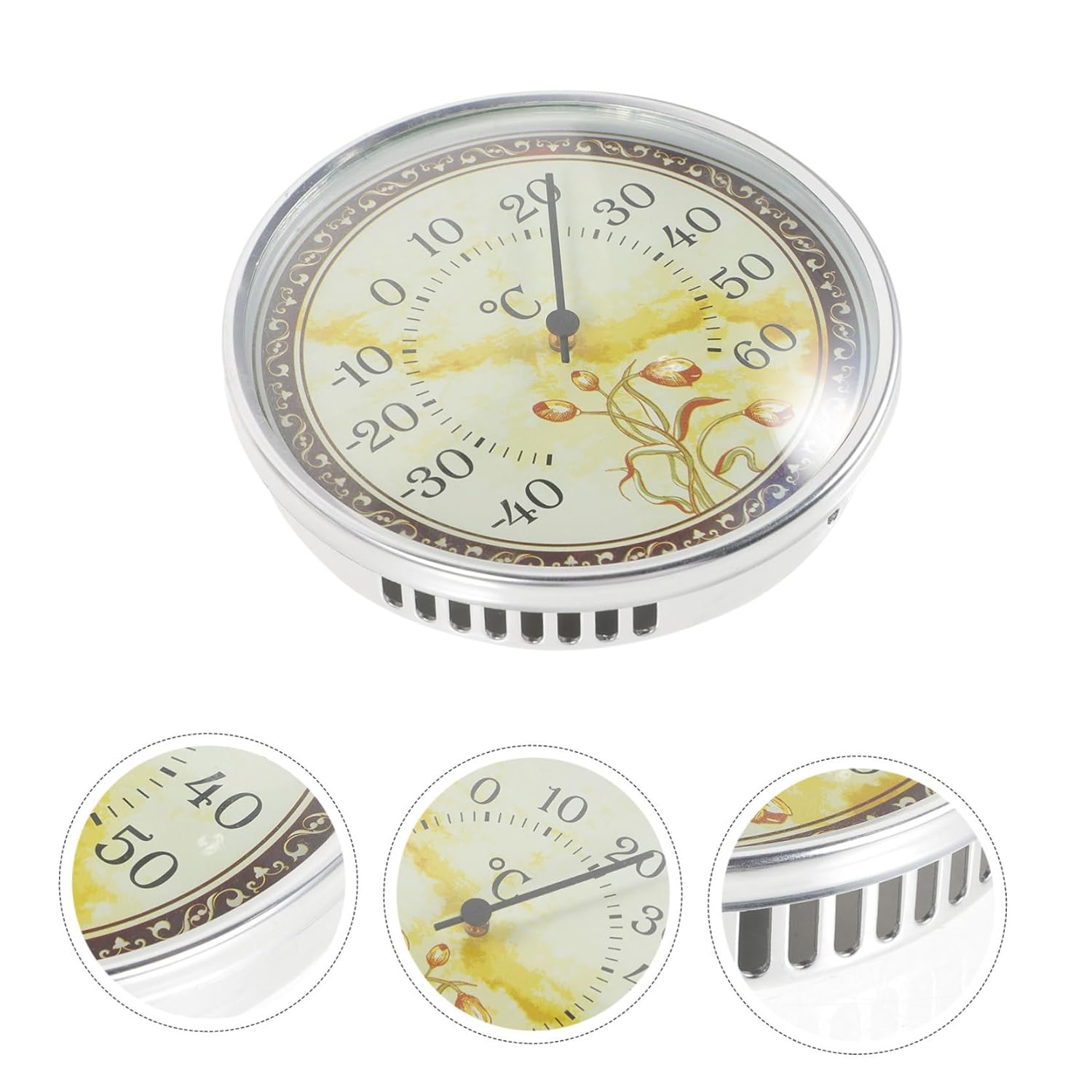 High Precision Wall-Mounted Indoor Thermometer with Tulip Design Lightweight and Temperature Gauge for Sauna Nursery and Home Use image number 4