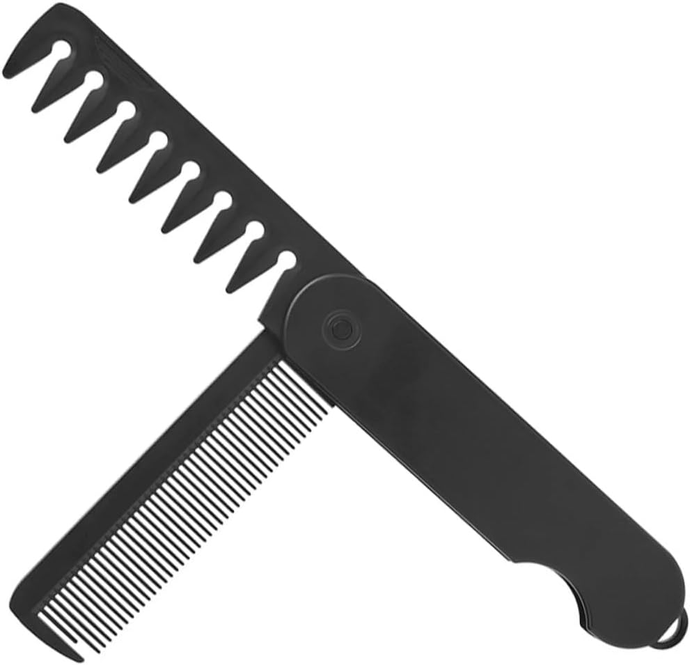 AUTSUPPL Small Hair Brush Portable Folding Comb Smooth Comb for Men Travel Essential for Styling