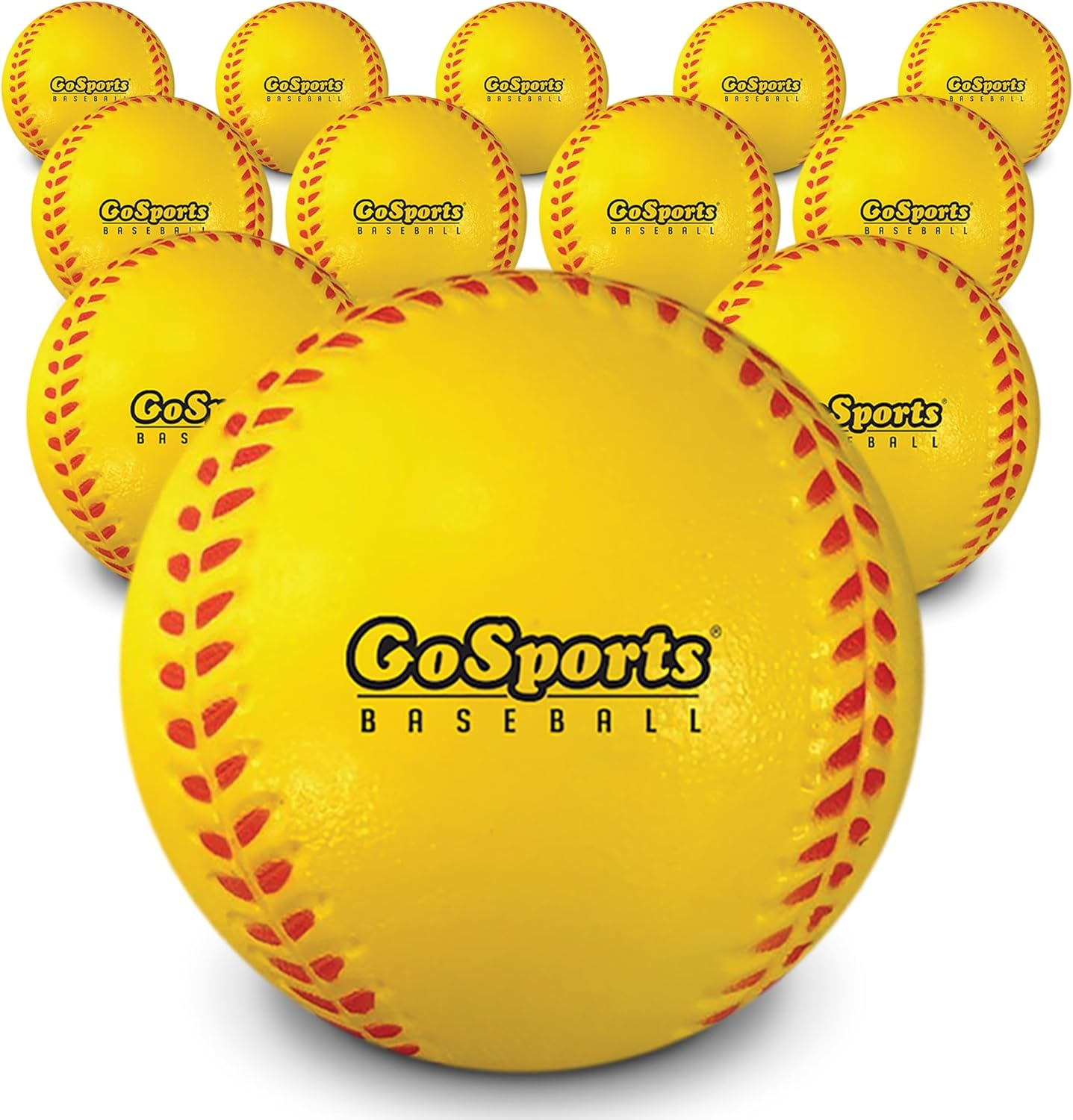 Gosports Foam Training Baseball 12 Pack - Regulation Size Foam Baseballs for Soft & Safe Throwing, Catching and Batting Practice image number 4