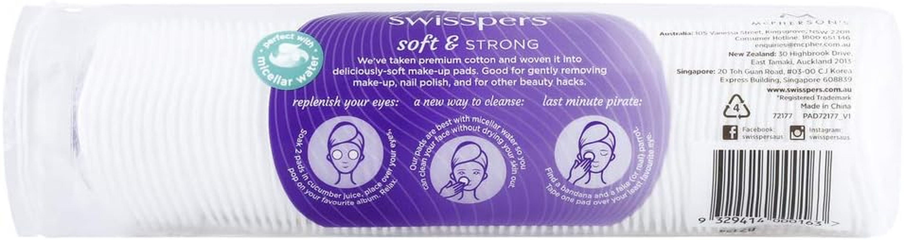 Swisspers Organic round Make up Pads 80 Piece Pack image number 2