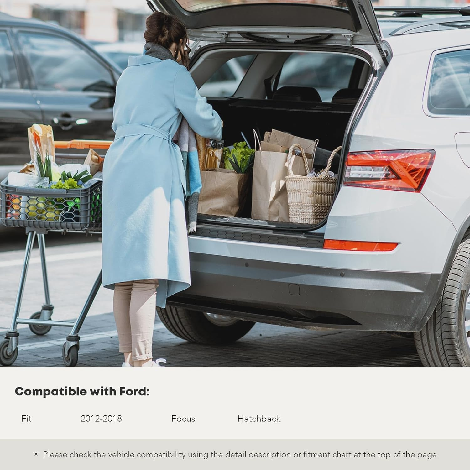 Set of 2 Rear Tailgate Hatch Lift Support Struts Gas Shock Spring Replacement for 2012-2018 Ford Focus