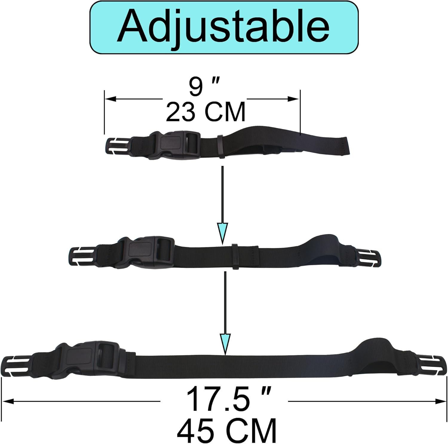 YYST Sternum Strap Backpack Chest Harness for Backpack with 20MM or 25MM Webbing