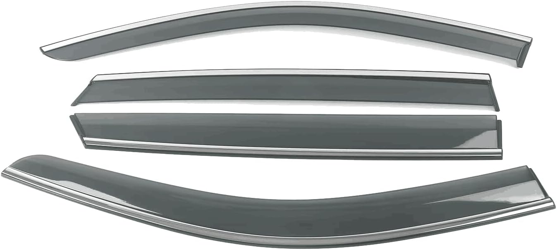 Luyhok 4Pcs for MG RX5 2023 2024 Window Visor Rain Guard Deflector Chrome Trim Smoke image number 3