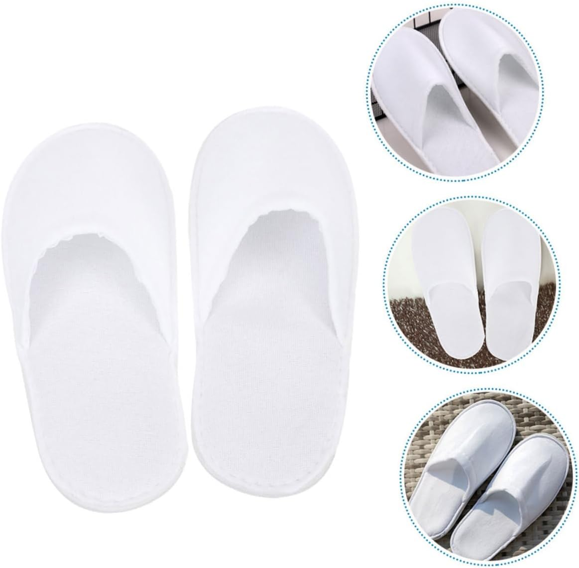 OATIPHO Bulk Slippers for Guests 12 Pack of Soft Comfortable Home Slippers for Hotel Spa Use image number 5