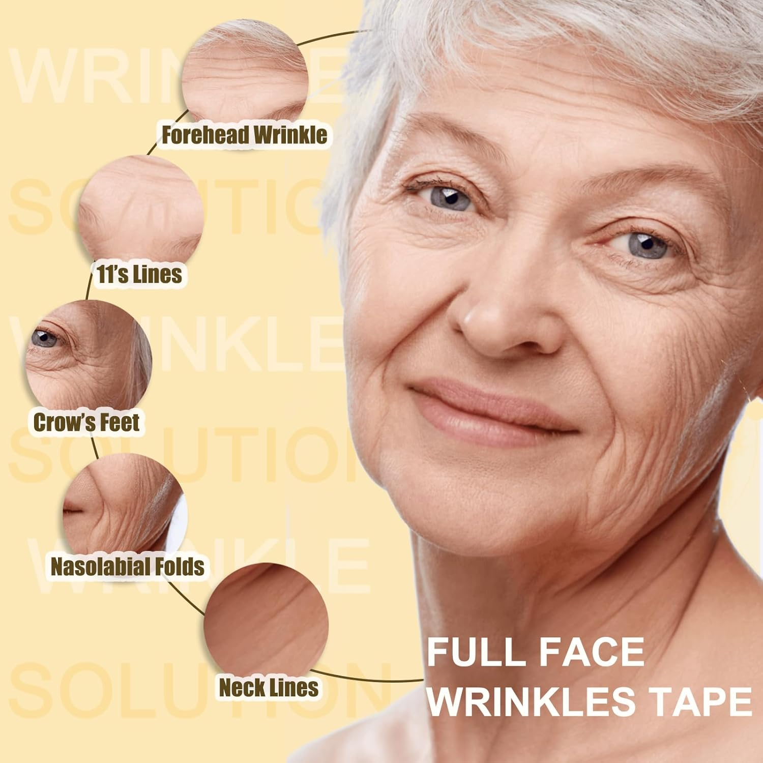 Face Tape, Kinesiology Tape for Face, Facial Myofascial Lift Tape, anti Wrinkle Patches for Fine Lines, Crow'S Feet, Face Lift Tape for Toning, Firming & Tightening the Skin - 5Cm*5M image number 4