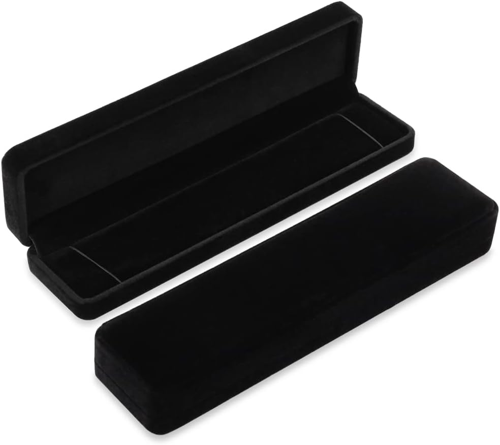Isuperb Set of 2 Unit Classic Velvet Couple Ring Box Earring Jewelry Case Gift Boxes 2.2X1.9X1.6 Inch