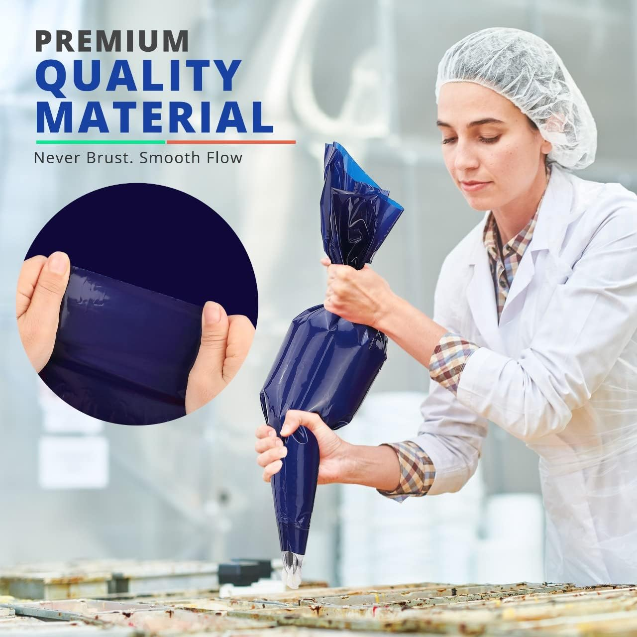 Treat Story Large Disposable Piping Bags - 21-Inch, Easy-To-Use Thick Icing Bags for Cake and Dessert Decorations, Non-Bursting Material, Non-Slip Grip - Pack of 22