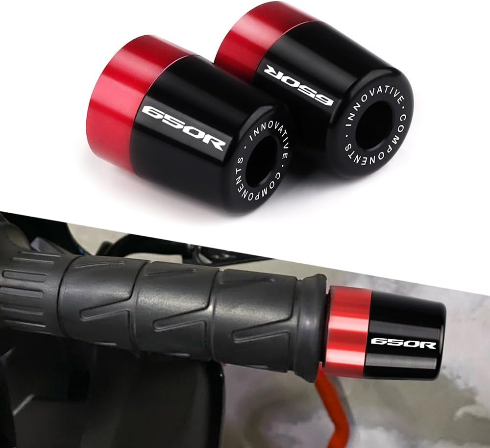 Modeer Handlebar Ends Compatible with CB650R CBR650R (2019-2025) Any Year E-CLUTCH Available Motorcycle Handlebar Grip End Plug Balance Pad Cb 650R Cbr 650R Accessories (Red) image number 6