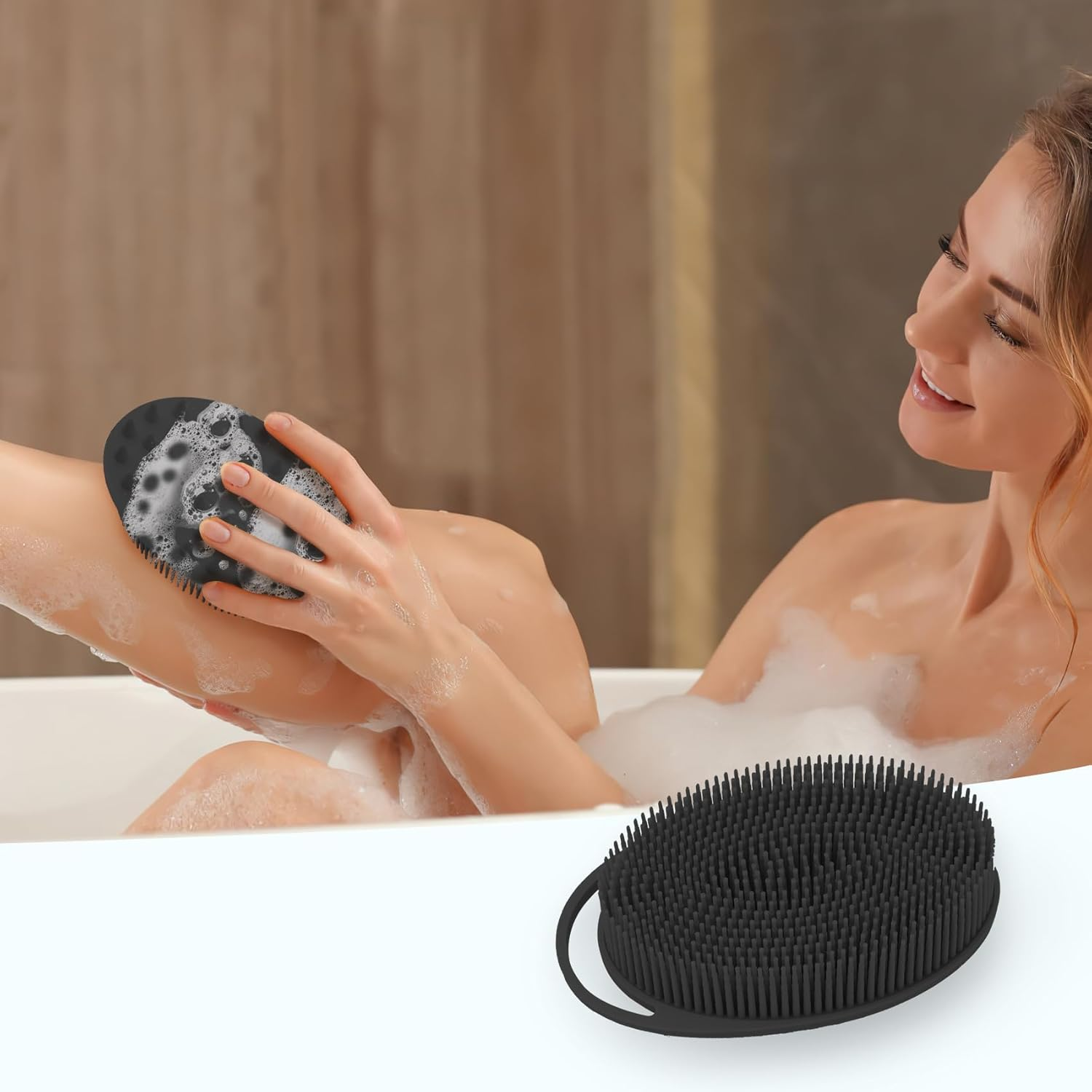 Silicone Body Scrubber Silicone Loofah Silicone Shower Scrubber Silicone Loofah Silicone Body Scrubber Silicone Face Scrubber Exfoliating Body Scrubber Shower Scrubber Body Silicone Loofah Men image number 4