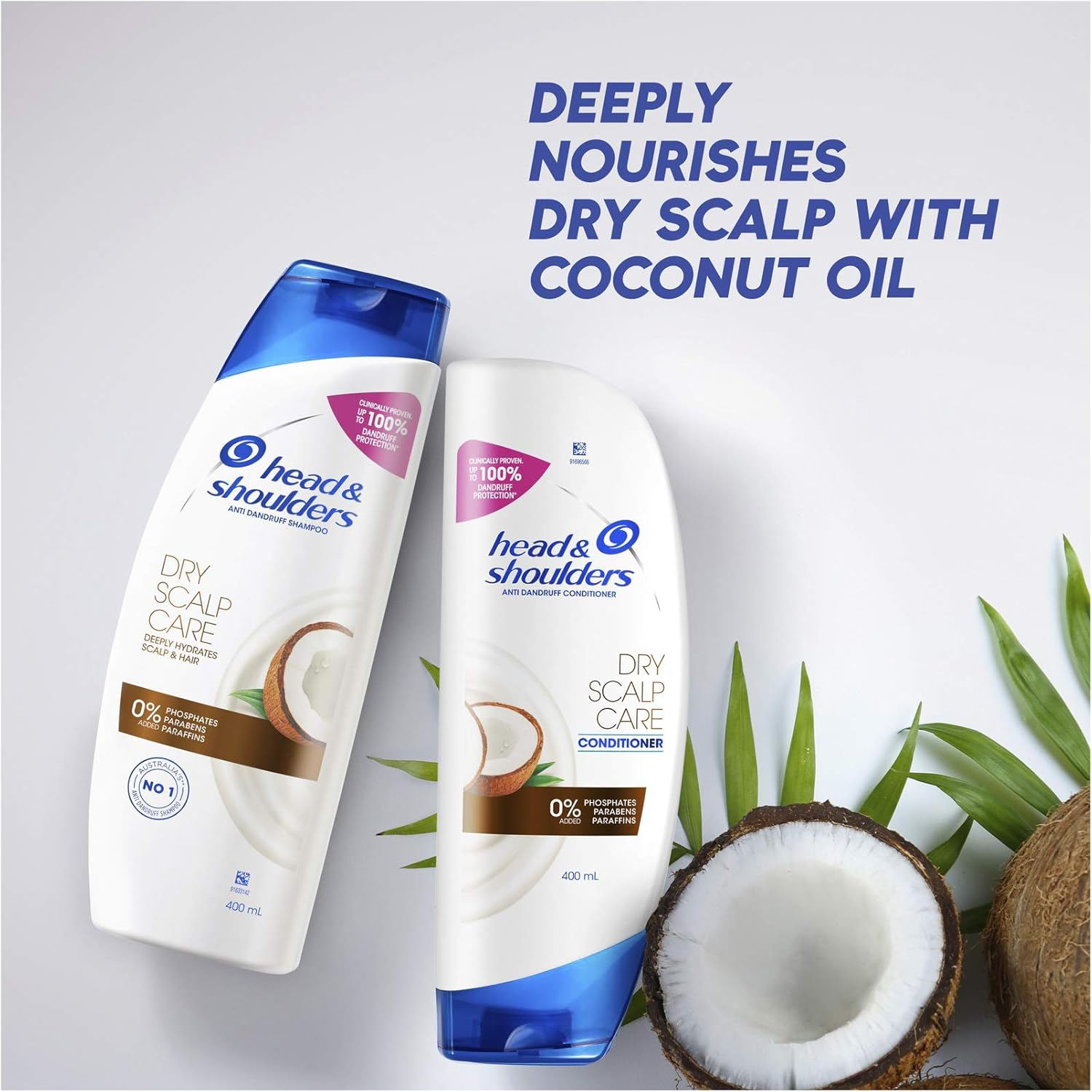 Head & Shoulders Dry Scalp Care anti Dandruff Shampoo with Coconut Oil for Dry Scalp 200Ml image number 1