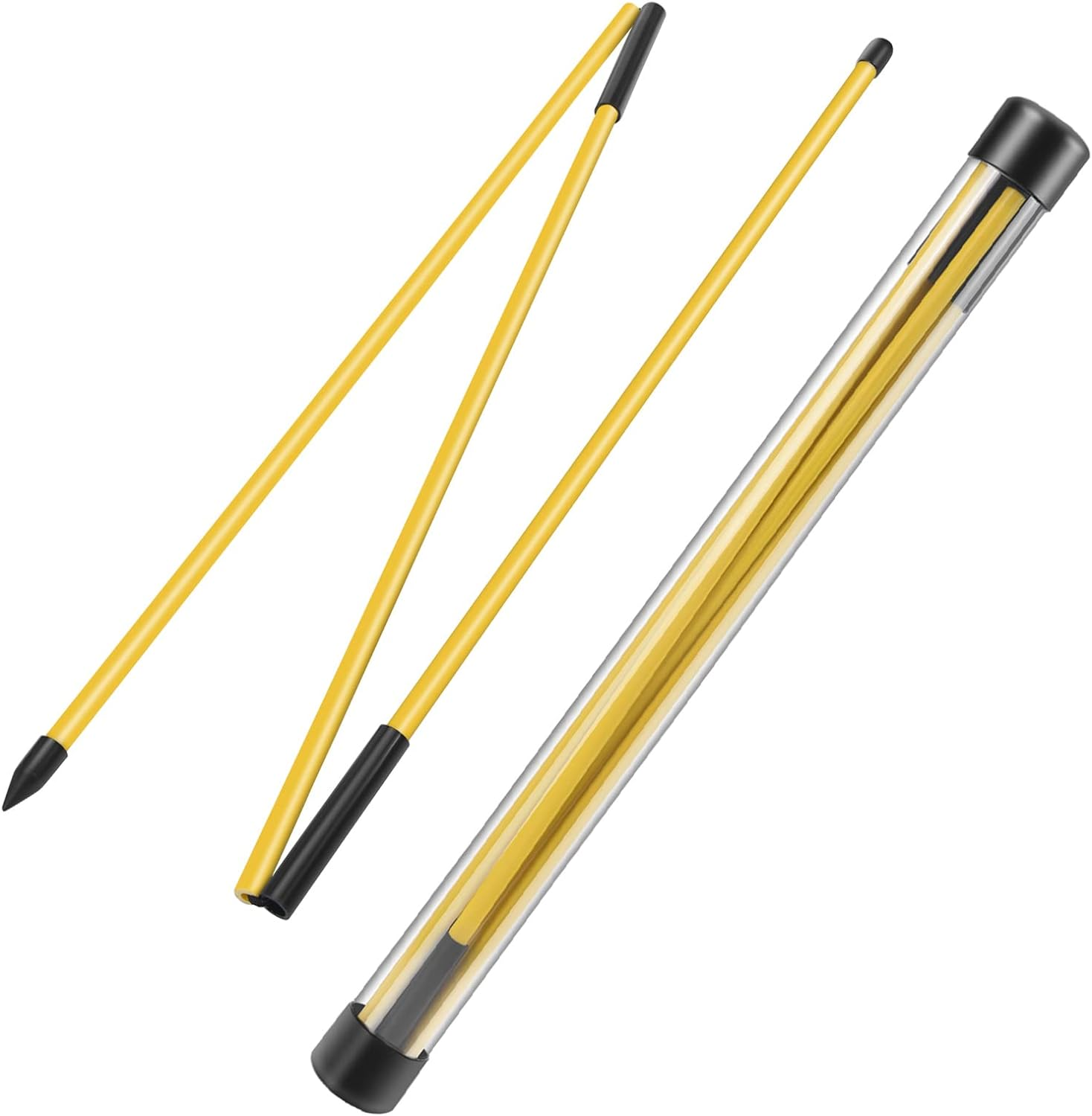Golf Alignment Stick, 2-Pack Golf Alignment Rods, 48" Collapsible Alignment Stick Golf Training Aid for Aiming, Putting, Posture Corrector, Golf Practice Sticks with Clear Tube Case image number 4
