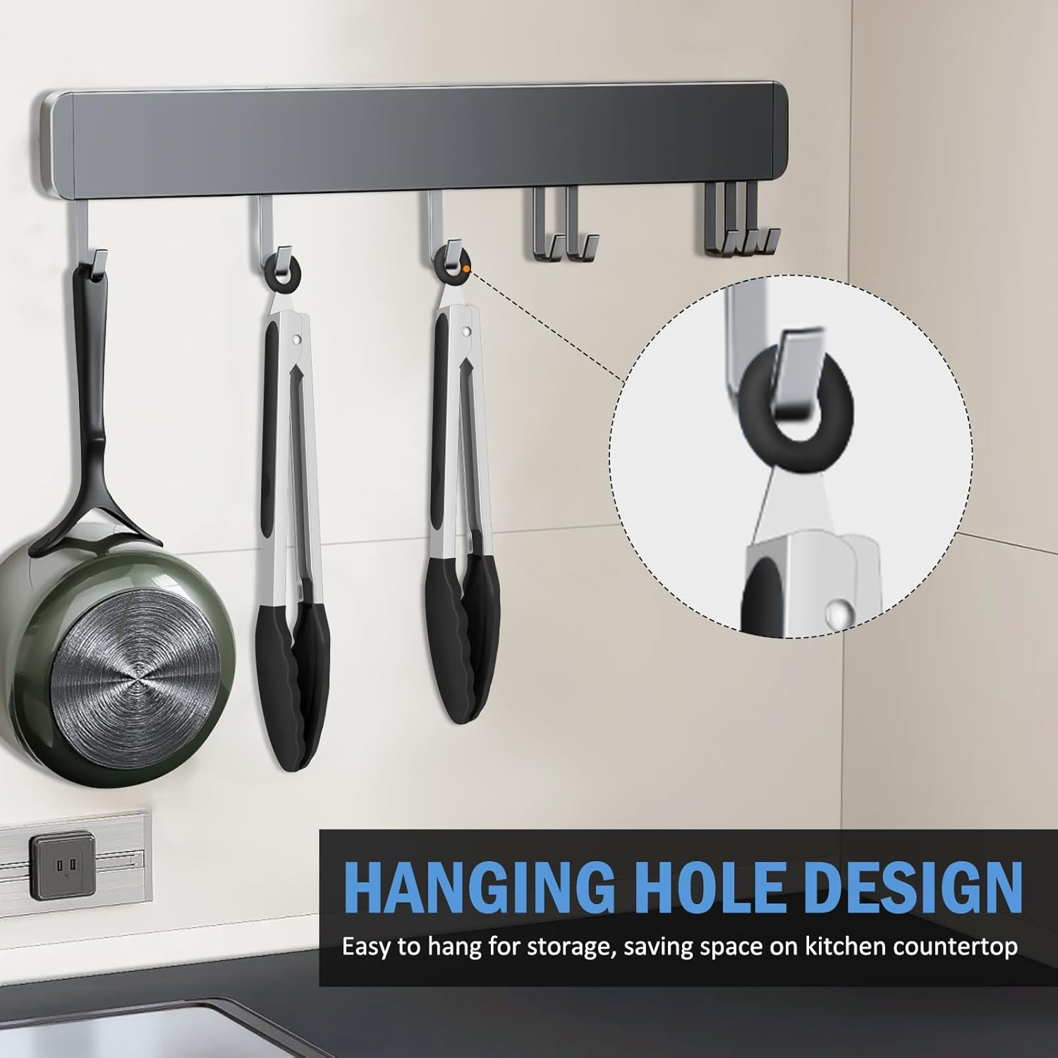 Tongs for Cooking, 600&ordm;f High Heat-Resistant Stainless Steel Kitchen Tongs with Silicone Tips, Non Scratch, Locking Tong for BBQ Grilling Air Fryer Food Salads, Set of 2 (9" and 12") Black image number 1