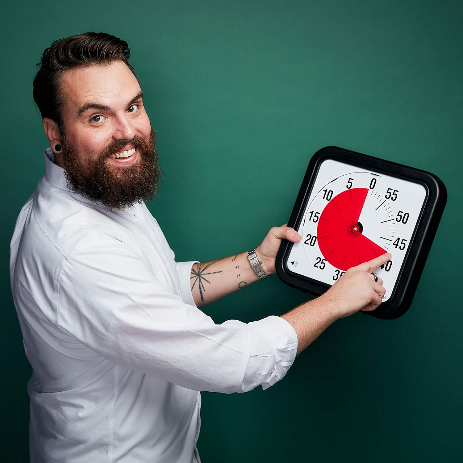 Time Timer 12 INCH, 60 Minute Visual Timer with Flip Out Legs and Optional Alert