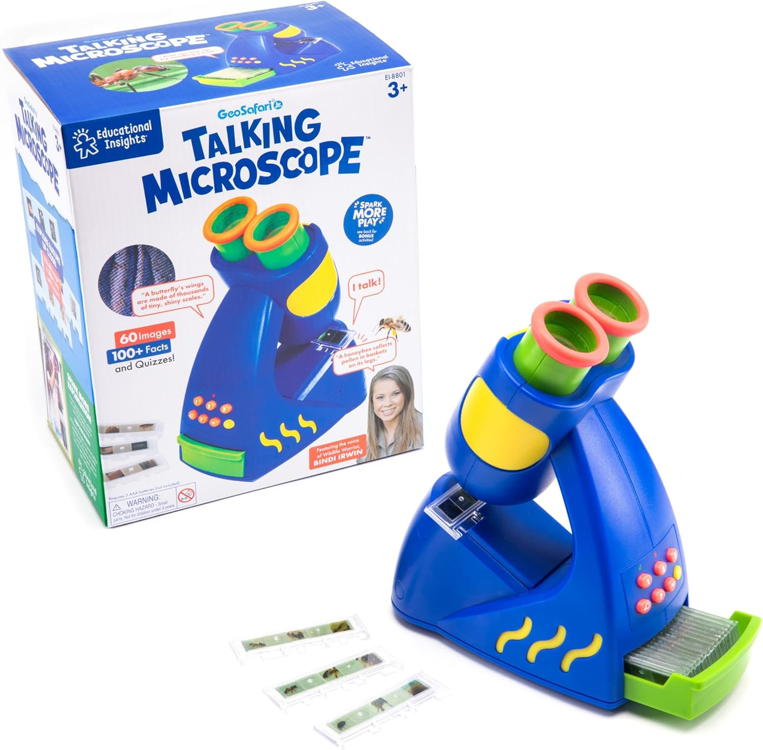 Educational Insights Geosafari Jr. Talking Kids Microscope, Preschool Science Toy, Featuring Bindi Irwin, Boys & Girls, STEM & Science Toy, Ages 4+ Multicolor 8801 image number 5